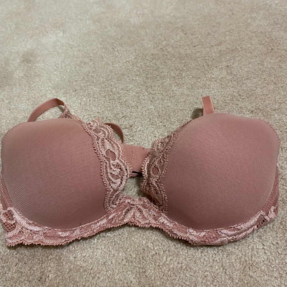 Natori feathers underwire contour bra, 32c, frose